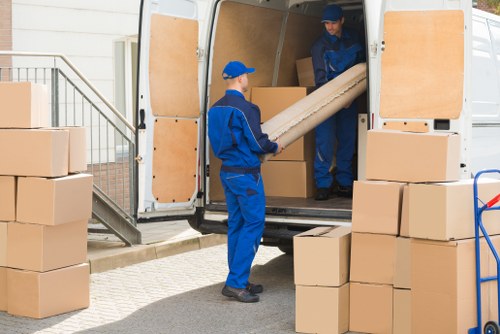 Customer reviewing packed belongings with a Drewvale removalist