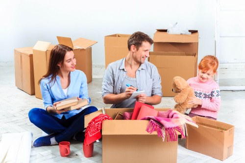 Professional movers from Owen Removalists handling furniture