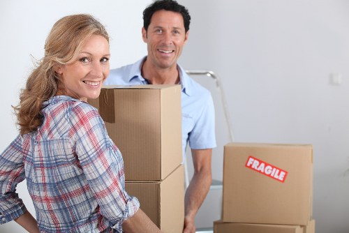 Experienced movers handling household items